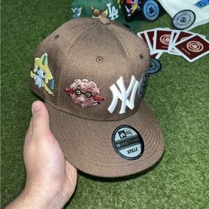Stillz x Slumpykev New Era 59 Fifty Steel Pokémon Brown NY Embroidered